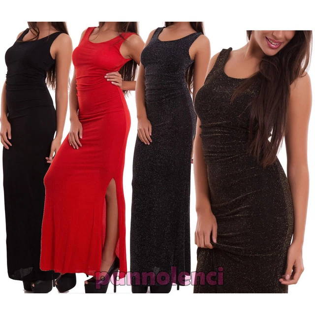 Robe De Soirée Longue Noire Strass Dos Nu - Pour Fête (Nouvel An) - Taille Petite