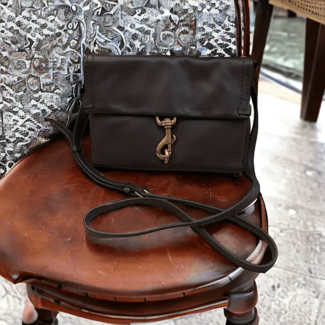 Etienne Aigner Harper Small Crossbody MOCHA Brown Leather Purse Bag  NWT $198