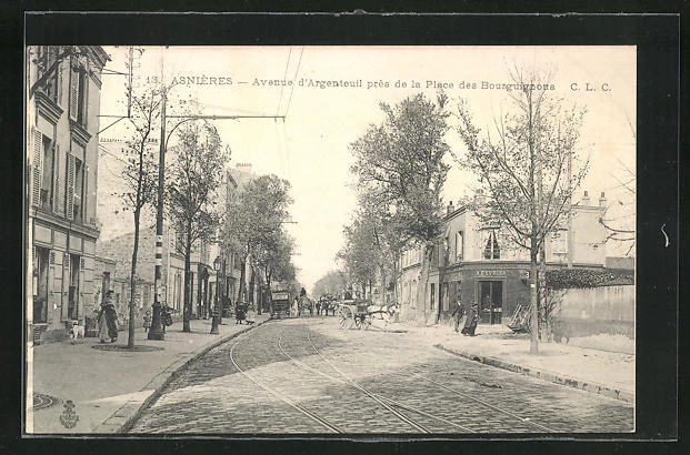 CPA Asnieres, Avenue d'Argenteuil near Place des Bourguignons