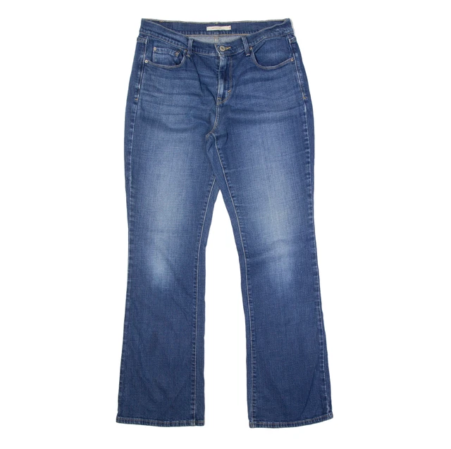 Jeans LEVI'S 515 blu denim regolari taglio a boot pietra lavaggio W32 L31