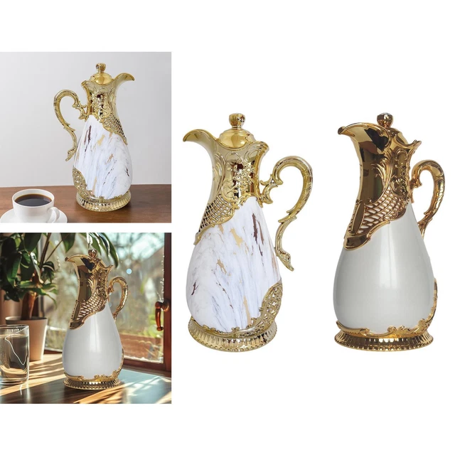 Carafe à Café Isotherme 950 Ml - Verre Et PP, Style Arabe, Pour Thé, Café, Eau Chaude Ou Froide