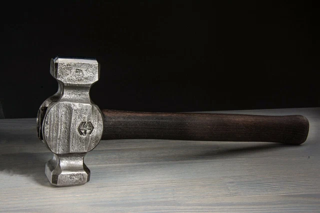 Marteau de forge Marteau à panne droite de forgeron 3,5 lb Outils de forge...