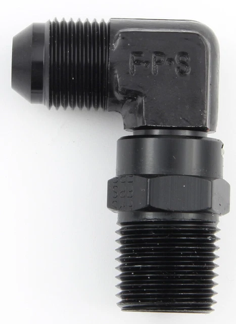 Fragola 4 An Male To 1/4 In Npt Male Aluminum 90 Degree Fitting P/N 499144-Bl