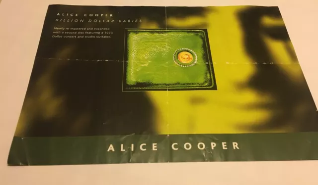 The Def Unitive Alice Cooper -  Promotional Press Advertising Poster 6”x8” 2