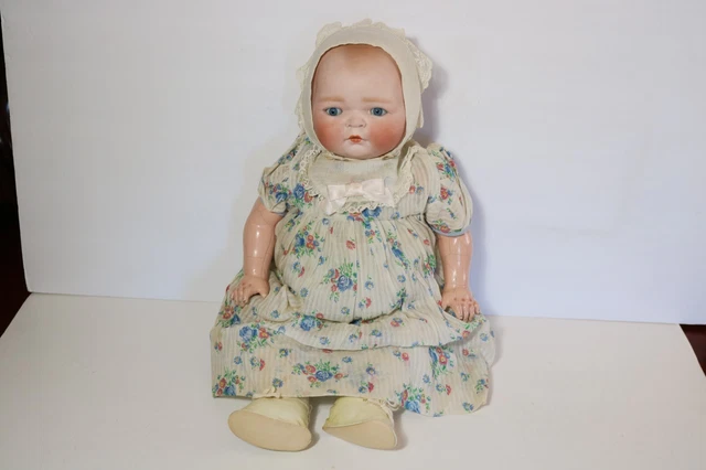 Charming ANTIQUE CENTURY DOLL CO. KESTNER GERMANY 18" PORCELAIN BISQUE HEAD BABY