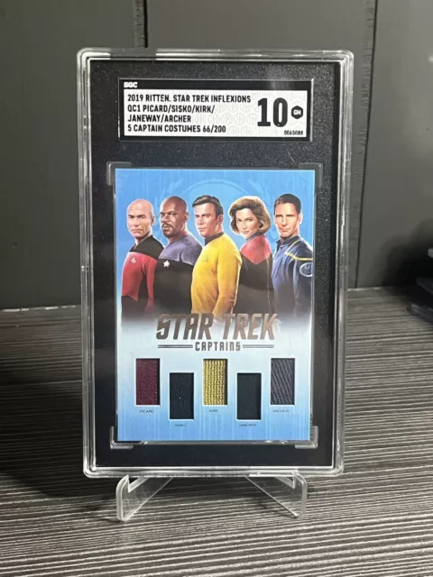2019 Star Trek Inflexions Captains Costume Relic QC1 /200 Stewart Shatner & More