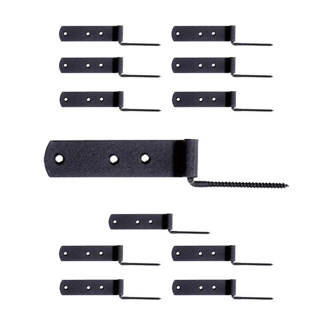 Shutter Strap Hinge Black Steel Galvanized Pack of 12 | Renovator's Supply