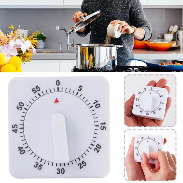 Countdown 60 Minute Mechanical Kitchen Timer Clock with Loud Alarm For Cookingש
