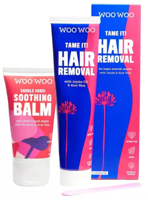 WooWoo Best Sellers! Tame It Hair Removal Cream 100ml & Saddle Sore Balm 50ml