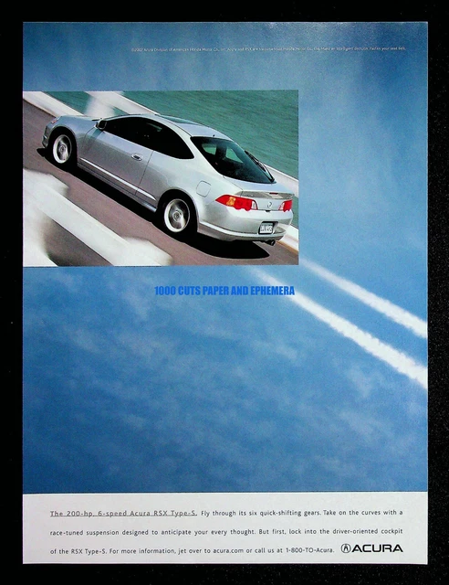 Honda Acura RSX Type-S 2003 Sports Car Trade Print Magazine Ad Poster ADVERT