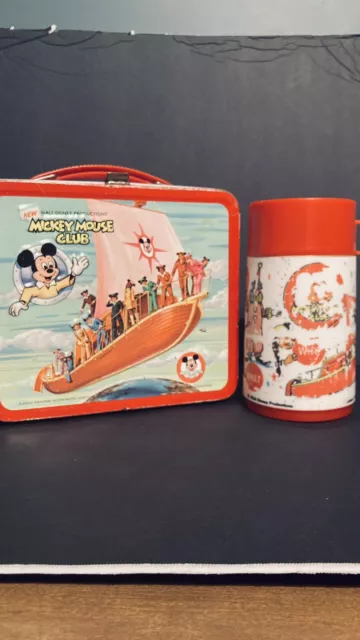 MICKEY MOUSE CLUB Walt Disney Vintage Original Metal Lunch Box W/O Thermos 1977