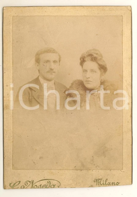 1900 ca MILANO Ritratto di una coppia di sposi *Foto Gianandrea NOSEDA