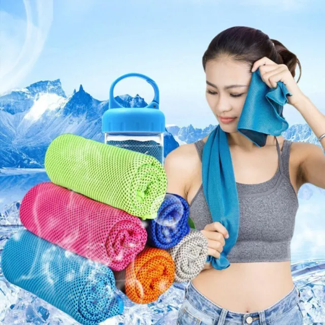 Instant Cooling Towel Ice Towel Neck Wrap Sports Running Gym Chilly Portable,