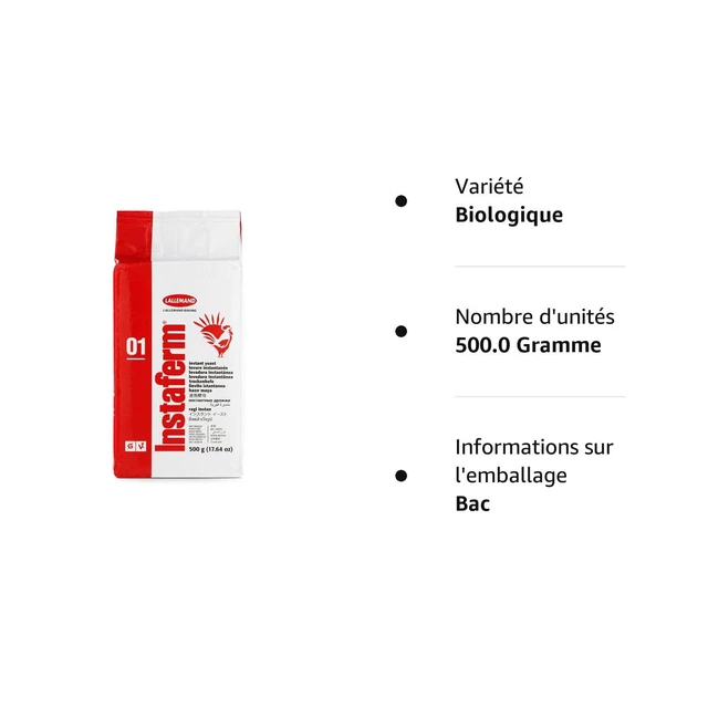 Lallemand levure sèche de boulangerie - 500 g de qualité boulangère professionne 10