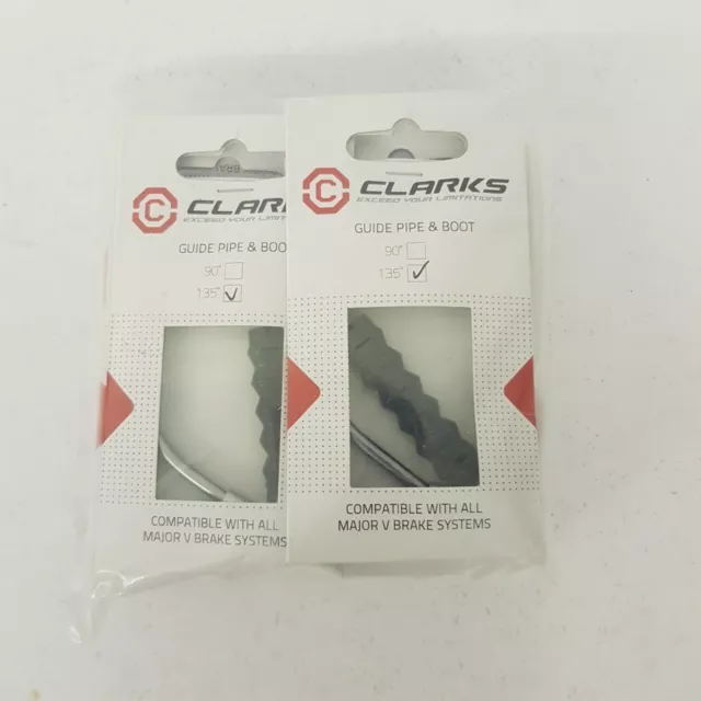 Bike Clarks 135 Degree and Rubber Boot Replacement Guide Pipe V BrakE - NEW PACK