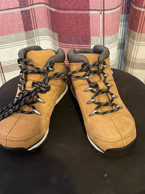 Boys TIMBERLAND Boots Tan Suede New Camo Hiker Wheat Kids Sale Size 12.5