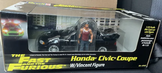 REVELL 1995 HONDA CIVIC Fast & the Furious Black Coupe w Vincent 