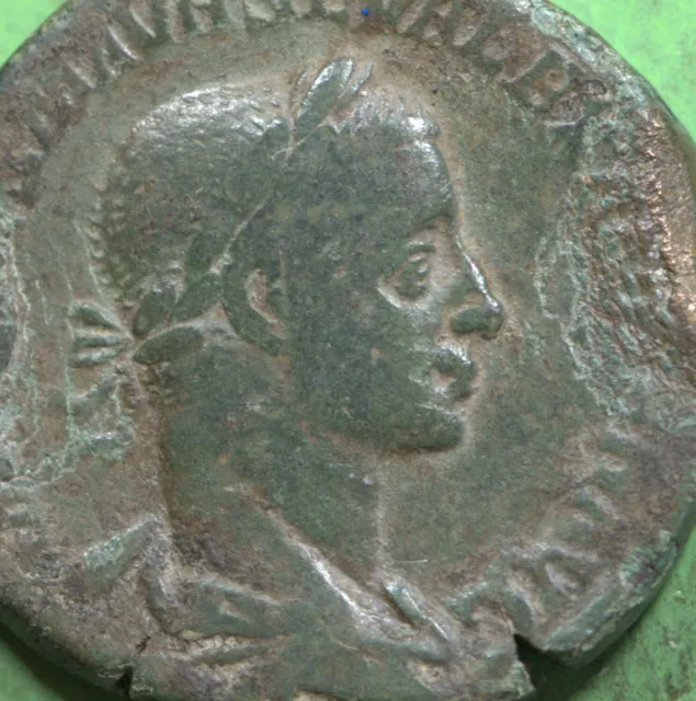 Roman Imperial ae Sestertius Coin of Severus Alexander VICTORY