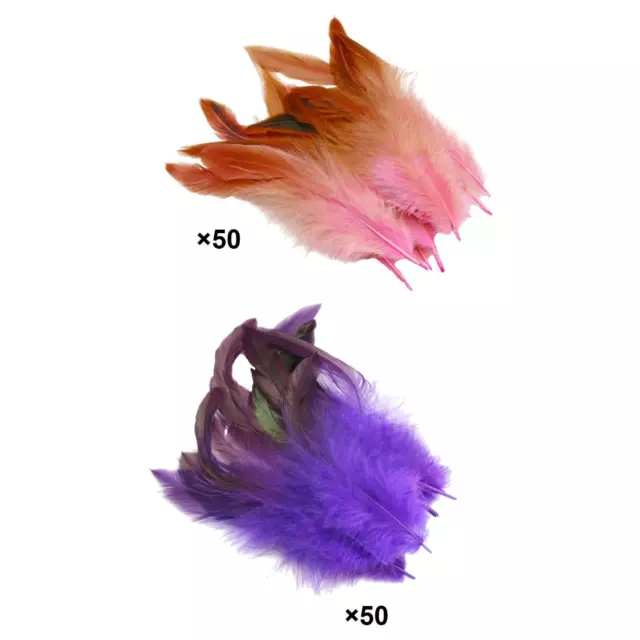 50 Pieces Feathers for Crafts Lightweight Colors Feather for Jewelry Making