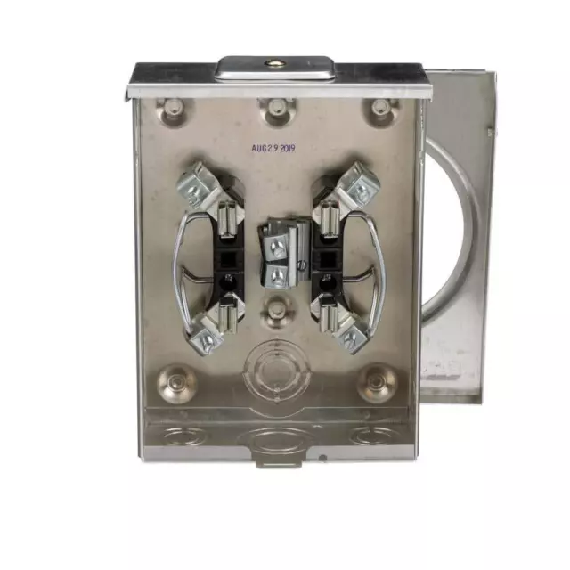 Eaton Ringless-No Bypass Meter Socket 100-Amp 1-Spaces 1-Circuits Single Phase