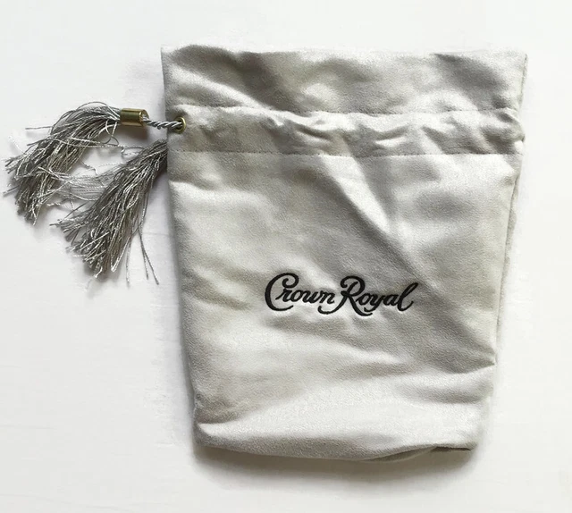 Crown Royal MONARCH 75th Anniversary Silver Gray Bag Tassels Limited Edition