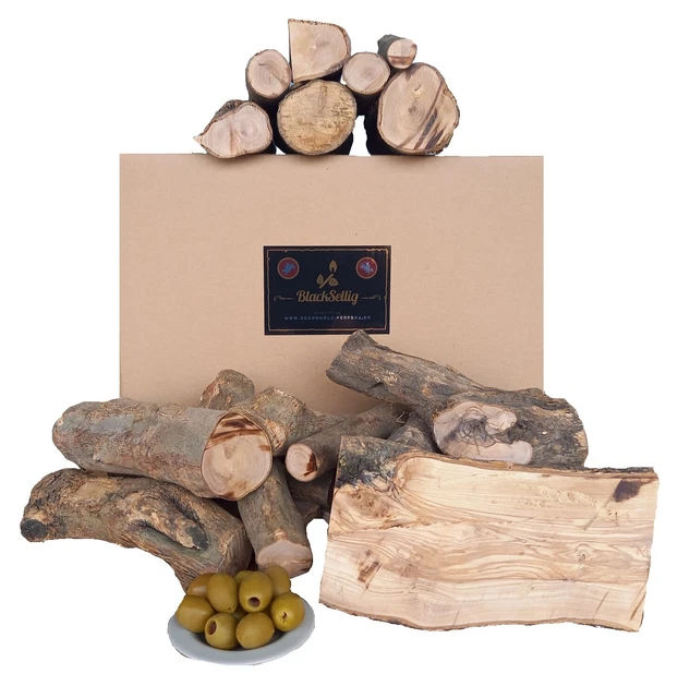 (2,22€/kg) Grillholz BBQ Olive 10 kg   Smokerholz Räucherholz Smoker Wood