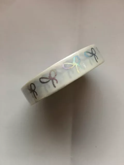 Simply Gilded White with Holo foil Bow 10mm Washi Tape