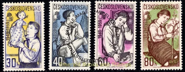 EBS Czechoslovakia 1959 - Young Pioneers - Michel 1127-1130 CTO