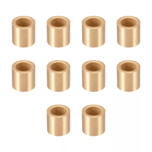 Self-Lubricating Bearing Sleeve, 8mm x 12mm x 12mm Sintered Bronze Bushing 10pcs