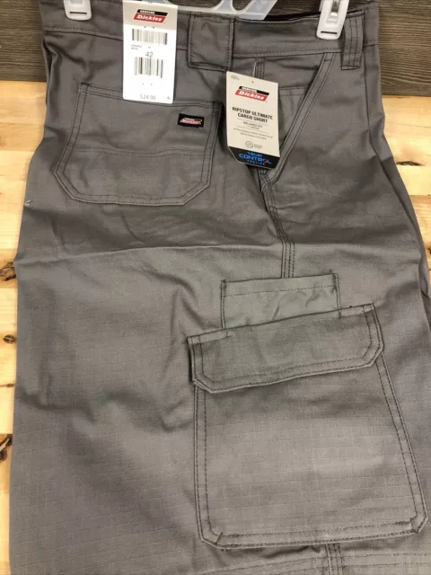 Dickies Shorts Men's Size 42 Ripstop Cargo Shorts Relaxed Fit Gray New