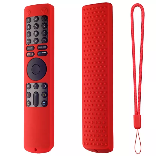 TV Stick Silicone Case Cover with Lanyard Remote Controller Protector (Red) 2