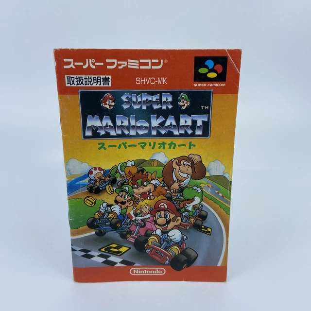 NOTICE NINTENDO SUPER Famicom SFC Super Mario Kart Très Bon État Rare ...