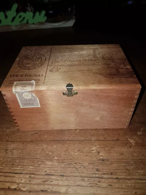 Alte Zigarrenkiste Holz Box Weekend Selected Cigars ,40 Stk Rarität Sammler