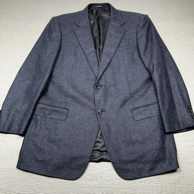 Ermenegildo Zegna Blazer Mens 56R Measures 44 Blue Silk Cashmere Single Breast