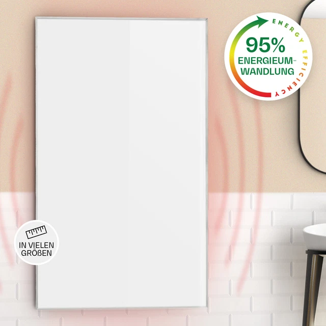 Infrarotheizung mit Thermostat 600 W 60 x 100 cm Infrarot Heizung Wand Strahler