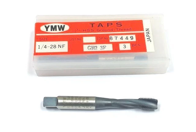 1/4-28 3Flute GH2 STI Spiral Flute Tap (Pack of 2) YMW 87449