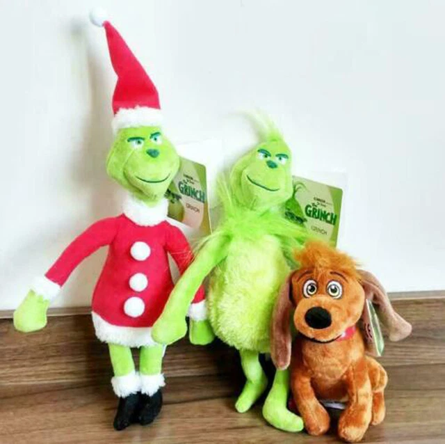 Peluche Grinch Noël 32 Cm – Doudou Décoratif Mignon Pour Enfants, Cadeau Fêtes