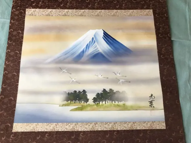 Flying Cranes Japanese Hanging Scroll Kakejiku Asian Culture Painting Picture