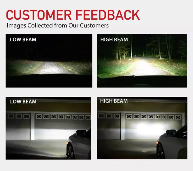 Combo 6x LED Headlight Hi-Lo Bulbs + Fog Lights 6K For Buick Verano 2013-2017 2