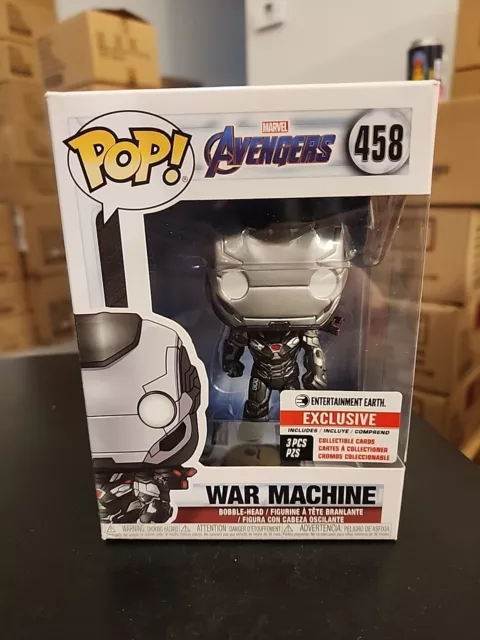 Funko POP! Marvel: Avengers - War Machine #458 con paquete de 3 tarjetas exclusivo de EE