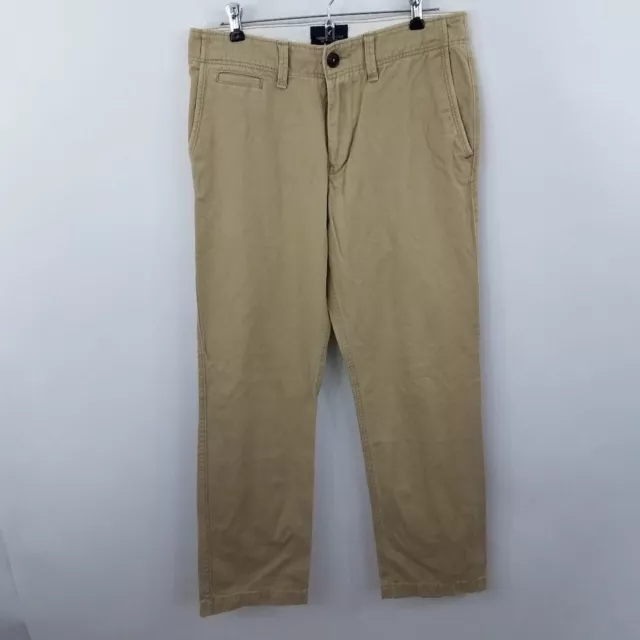 American Eagle Mens Relaxed Straight Fit Pants Work 30 x 32 Chino Khaki Tan