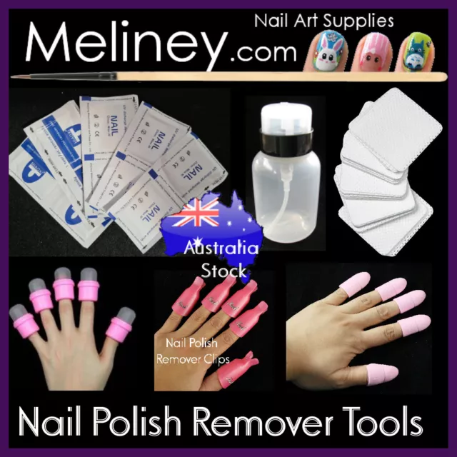 Nail Polish Remover Acetone Foil Wrap Pads Soaker Wipes Clips Cleaner Gel UV