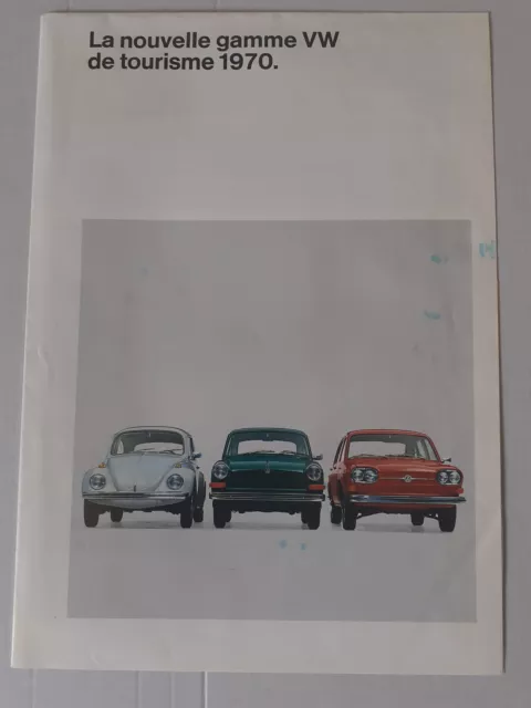 Catalogue Brochure La Nouvelle Gamme Vw De Tourisme 1970