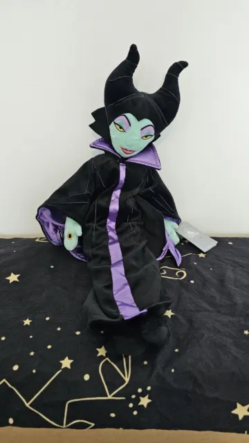 Disney Store Sleeping Beauty Villain Maleficent Rag Doll Plush Soft Teddy Bear