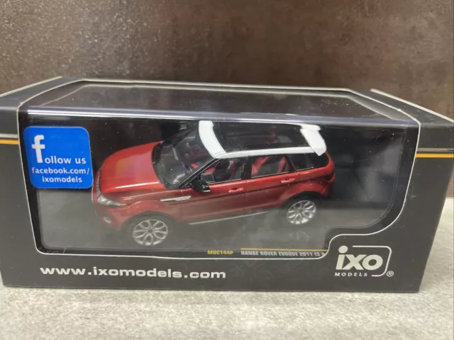 Range Rover Evoque 2011 1/43 Car Model By Ixo Moc144P In Red White