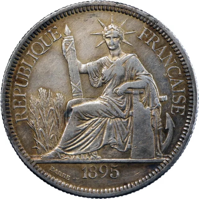 Monnaie Indochine française  Piastre 1895 Paris