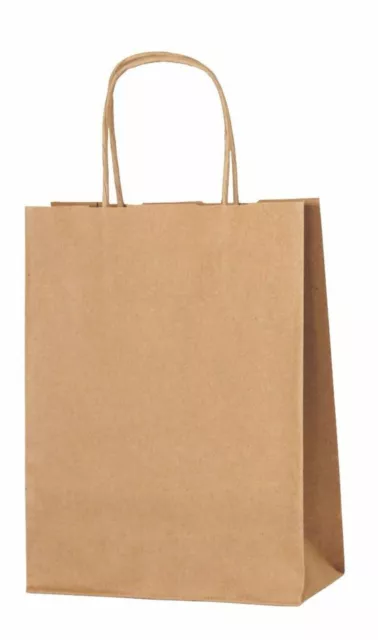 Brown Paper Party Carrier Bags with Twisted Handles - Christmas & Loot Gift Bags