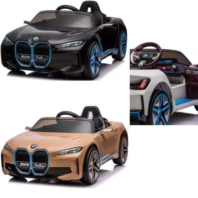 Lizenzierter BMW i4 12V Kinder Elektro Mitfahren Auto 2 Motoren Kinder Eltern RC