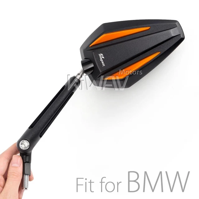 Achilles noir + orange convex rétroviseurs aluminum 10mm 1.5 pitch for BMW