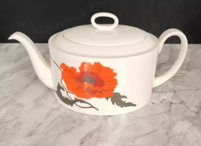 Susie Cooper Wedgwood Cornpoppy Susie Cooper Design 5” Tea Pot Used VGC